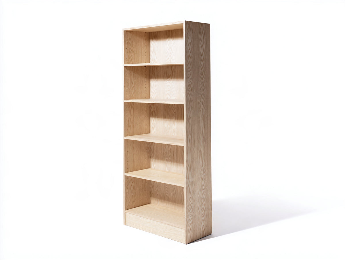 Librería de madera 80x30x180 cm - marrón - estantes abiertos ajustables - diseño vertical moderno