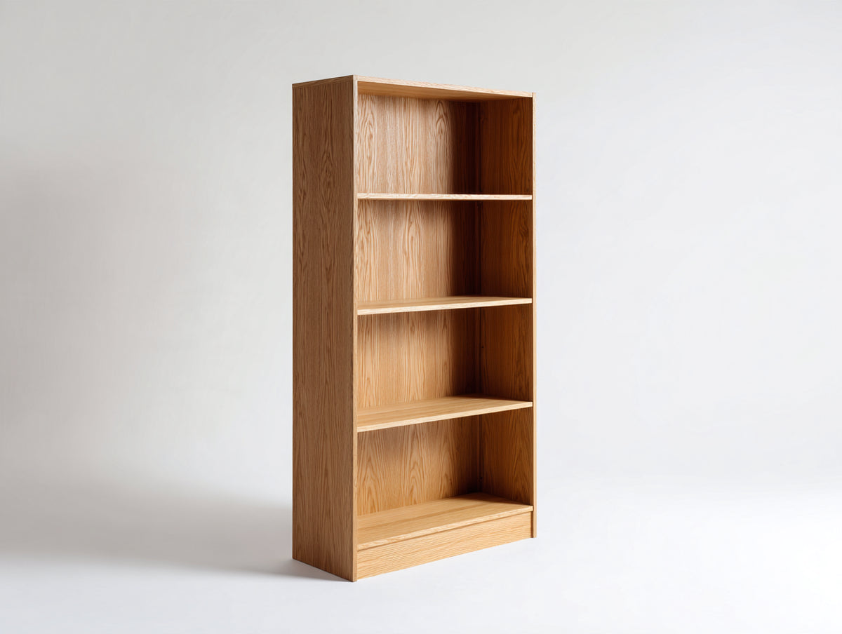 Librería de madera 80x30x160 cm - marrón - almacenamiento abierto - diseño vertical moderno