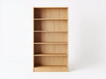 Librería 80 x 30 x 180 cm - acabado madera natural - diseño vertical abierto para salón y estudio