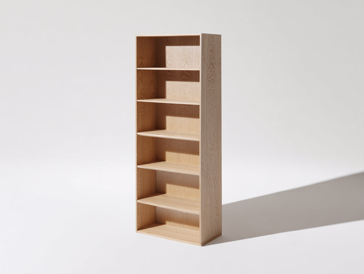 Librería de madera 60x30x180 cm - Roble natural - Almacenamiento abierto y diseño moderno