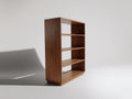 Librería de madera 100 x 35 x 180 cm - marrón nogal - 4 niveles abiertos